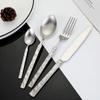 4pcs Tableware Set Stainless Steel Dinnerware Steak Knife Fork Coffee Spoon Teaspoon Flatware Dishwasher Safe Kitchen Tablewar