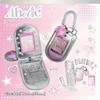 1pc Star Cute Kpop Photocard Holder Keychain Mobile Phone Shape Pu Leather Photo Card Holder Keychain