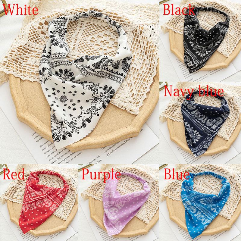 Triangle Bandanas Bandana Print Twisted Headband Hairband Hair Wrap Turban Headwrap Paisley Headwear