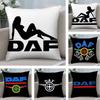D-DAF Логотип грузовика Наволочка Квадратная Двусторонняя печать Наволочка для подушки Для дивана Домашний декор Спальня Подарок