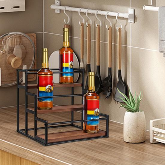 3-уровневая стойка для кофейного сиропа, держатель для 12 бутылок сиропа, прочная приправа для винных бутылок