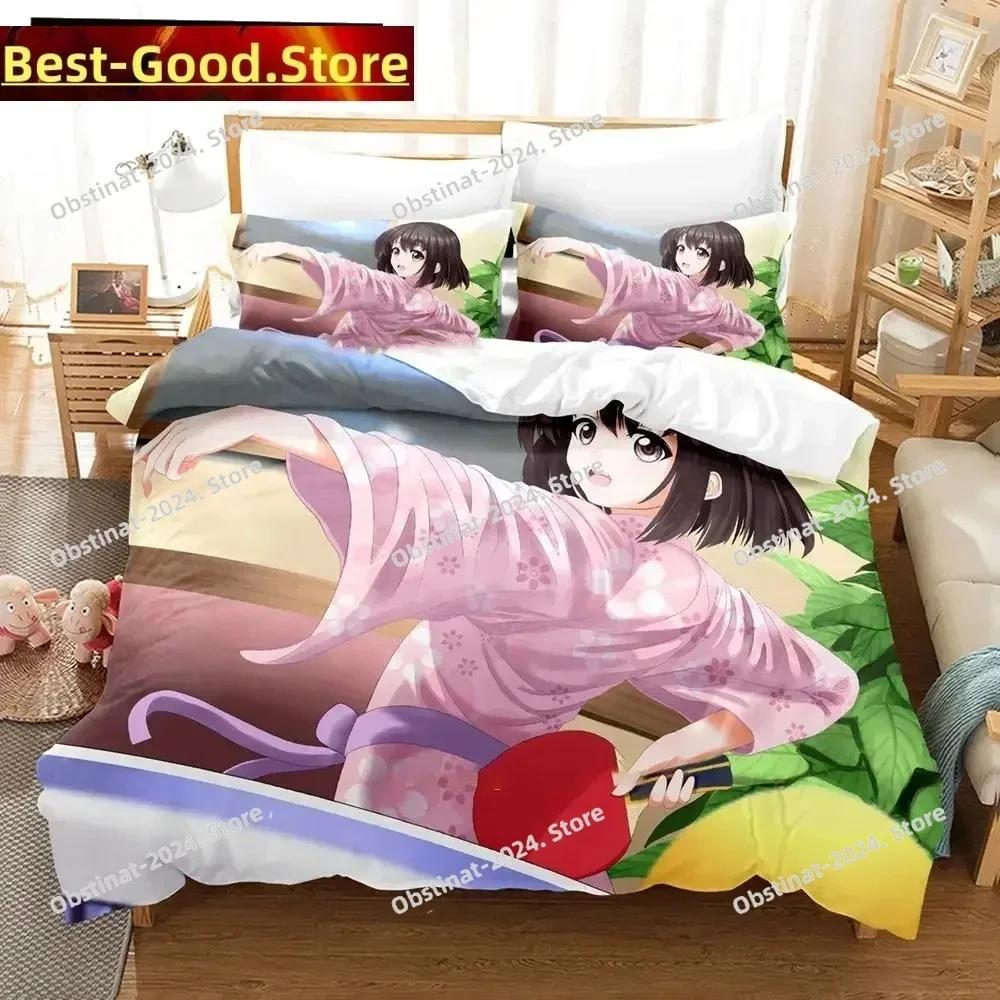 3D Печать Аниме Saekano Мегуми Като Комплект постельного белья Печатное одеяло Наволочка Односпальный Двуспальный Queen Super King Размеры Комплекты