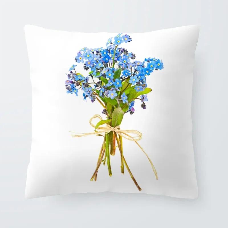 Простая цветочная декоративная наволочка для гостиной, офиса, украшения для дома, наволочка