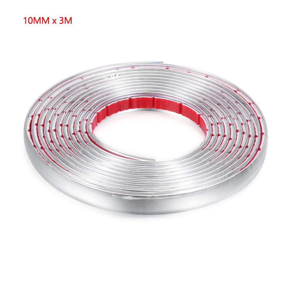 Хромированная молдинговая накладка на дверь автомобиля, защитные наклейки на бампер, решетка, лента для предотвращения столкновений, защитная пластина на кромке двери, яркая наклейка