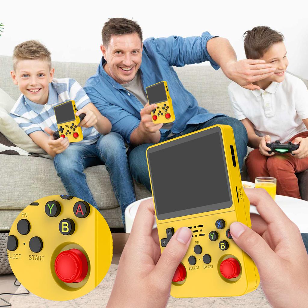 Портативная игровая консоль с 128 ГБ встроенной памяти, 20000+ игр, система Linux с открытым исходным кодом, 3,5-дюймовый IPS-экран, портативный карманный видеоплеер