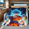 1 шт. Фланелевое одеяло с принтом Dragon Ball Super, Высокое качество, Для всех сезонов, Декор для дома, Тепло и уют, Идеально для рождественских подарков