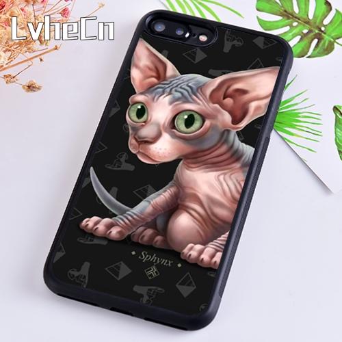 СМЕШНОЙ ГОЛЫЙ КОТ СФИНКС Чехол для телефона Для iPhone 17 Air 14 15 16 13 12 Max Чехол Для Apple 11 Pro Max 6S Plus SE2020
