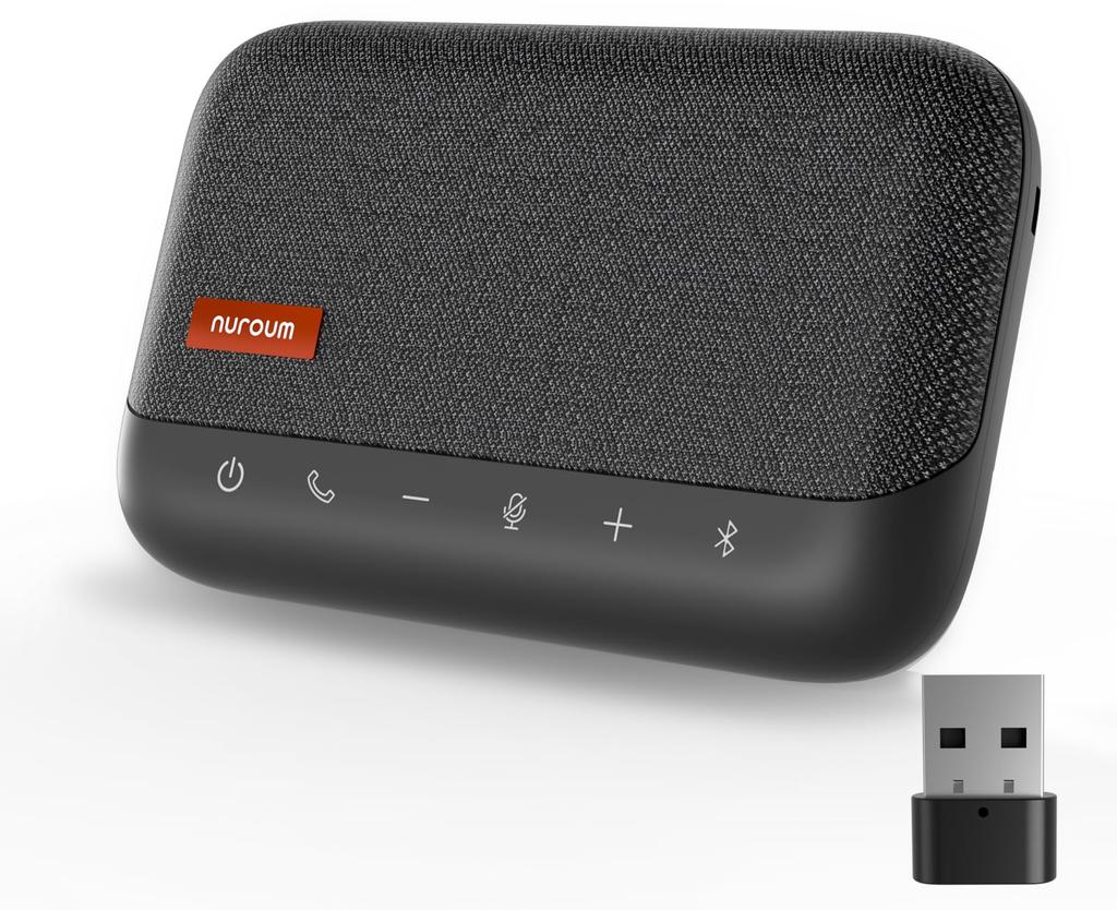 Nuroum Conference Microphone Wireless Bluetooth Noise Sound Collection Connection USB Web Conference PC Home Online Video Audio Compatible with A15GR