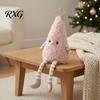 Winter Seasonal Tabletop Display Christmas Tree Plush Ornament with Dangling Legs, Cute Soft Stuffed Figure, Creative Ornaments Doll for Home