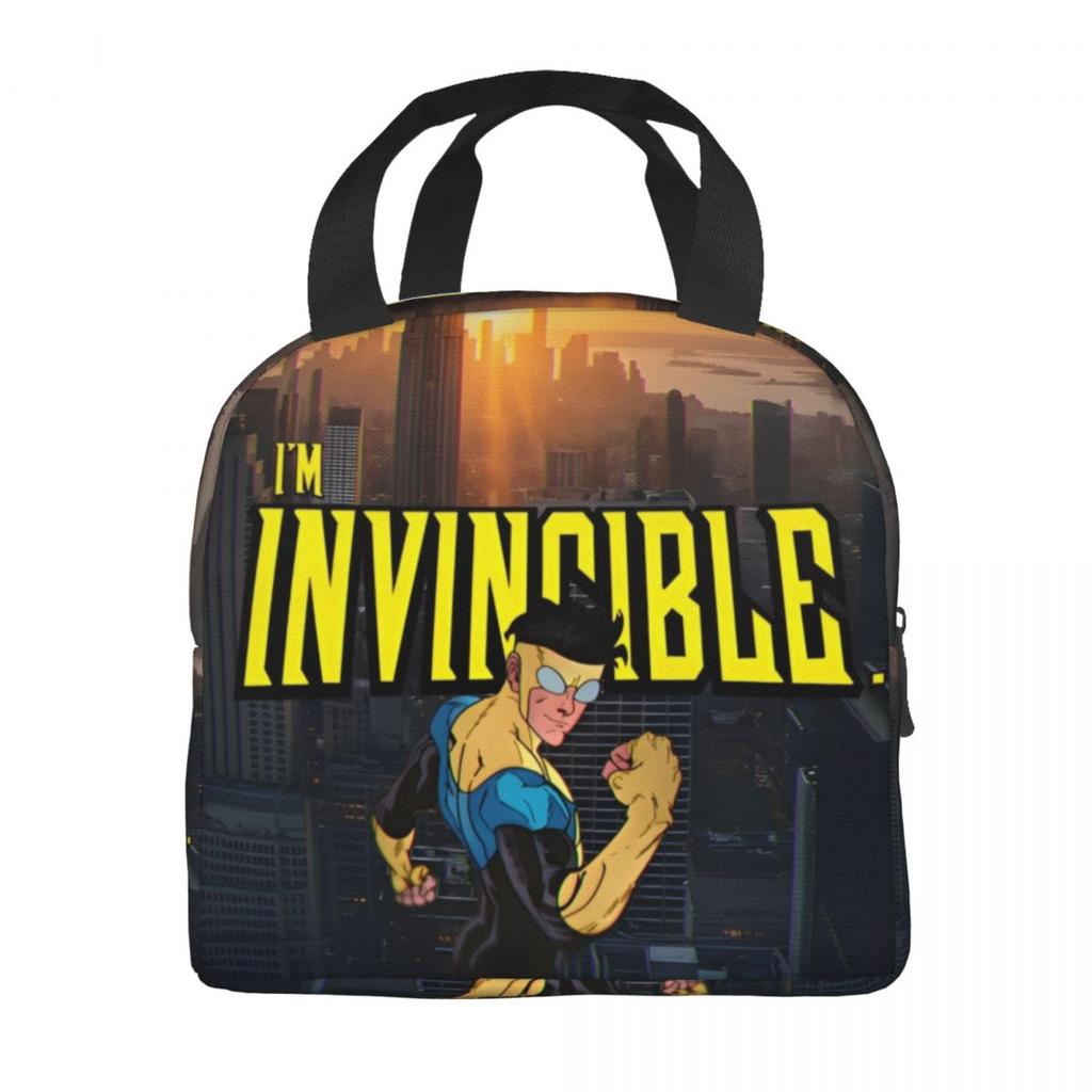Invincible Hero Anime Cartoon Logo Product Insulated Lunch Bags For School Food Storage Bag Portable Thermal Cooler Lunch Boxes