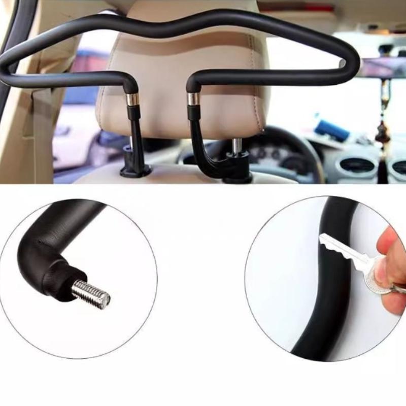 Compact Stainless Steel Car Coat Hanger Practical Automotive Clothing Hanger Never Rust Jacket Suit Holder Rack