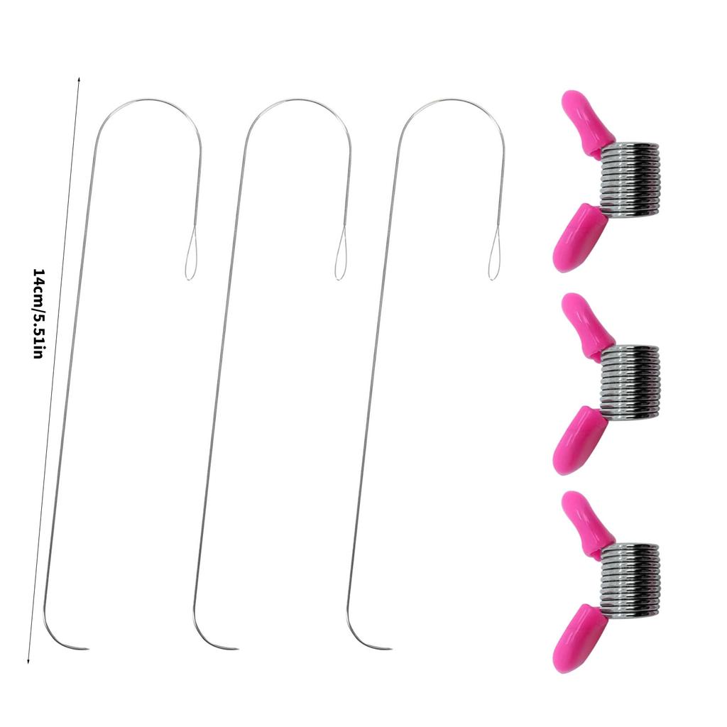 Набор из 6 больших изогнутых игл с большим ушком для бисероплетения и аксессуар-концевик для бусин, разработанный для спиннеров для бисера и создания ювелирных изделий