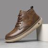 Ручная строчка Натуральная кожа Мужские ботинки Удобная повседневная кожаная обувь для мужчин Ботильоны Большой размер Рабочая обувь