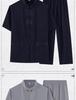 Chinese Cotton-Linen Men's Short-Sleeve Tang Suit - Summer Tai Chi Shirt for Middle-Aged and Elderly