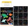 Набор для творчества 'Scratch Art' с рисунками животных для детей - Креативные принадлежности для граффити с ослепительными цветами