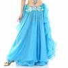 Dance Skirt Chiffon Rolled Leaf Double Slit Ear Skirt Belly Dance Gauze Skirt Belly Dance High Slit Skirt Dance Skirt Belly Dance Skirt with No Belt