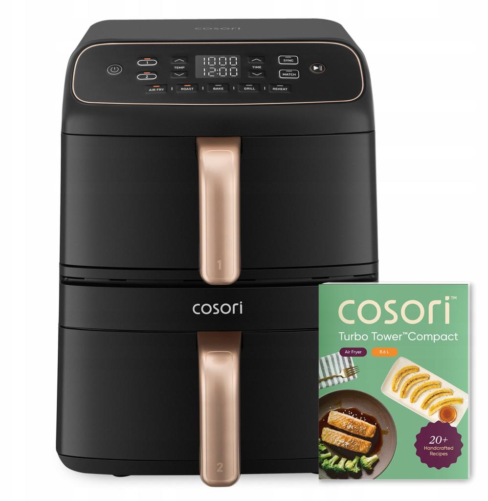 Cosori Turbo Tower Compact Air Fryer 8.6L Black