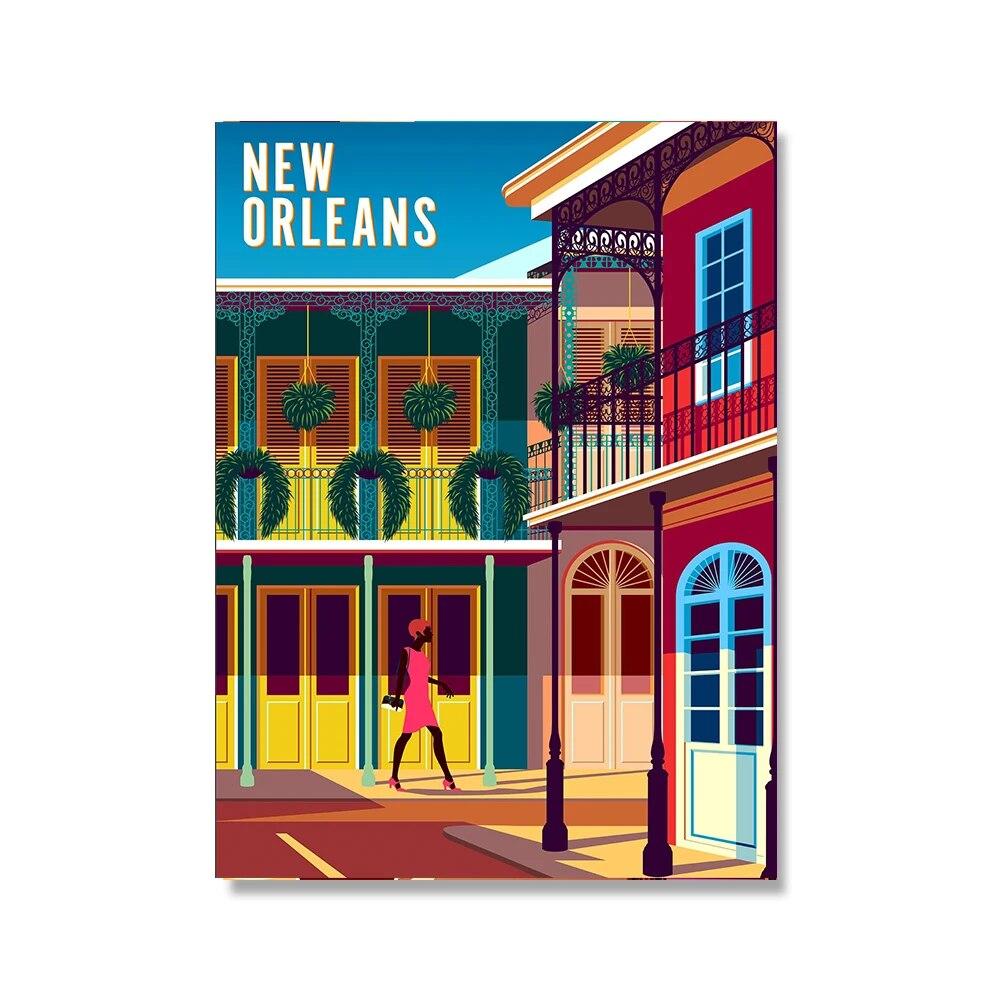 Италия, Африка, Марокко, путешествия, винтажный домашний декор, пейзаж, традиционный пляжный постер, ретро, ​​винтажная Настенная картина для гостиной, без рамки