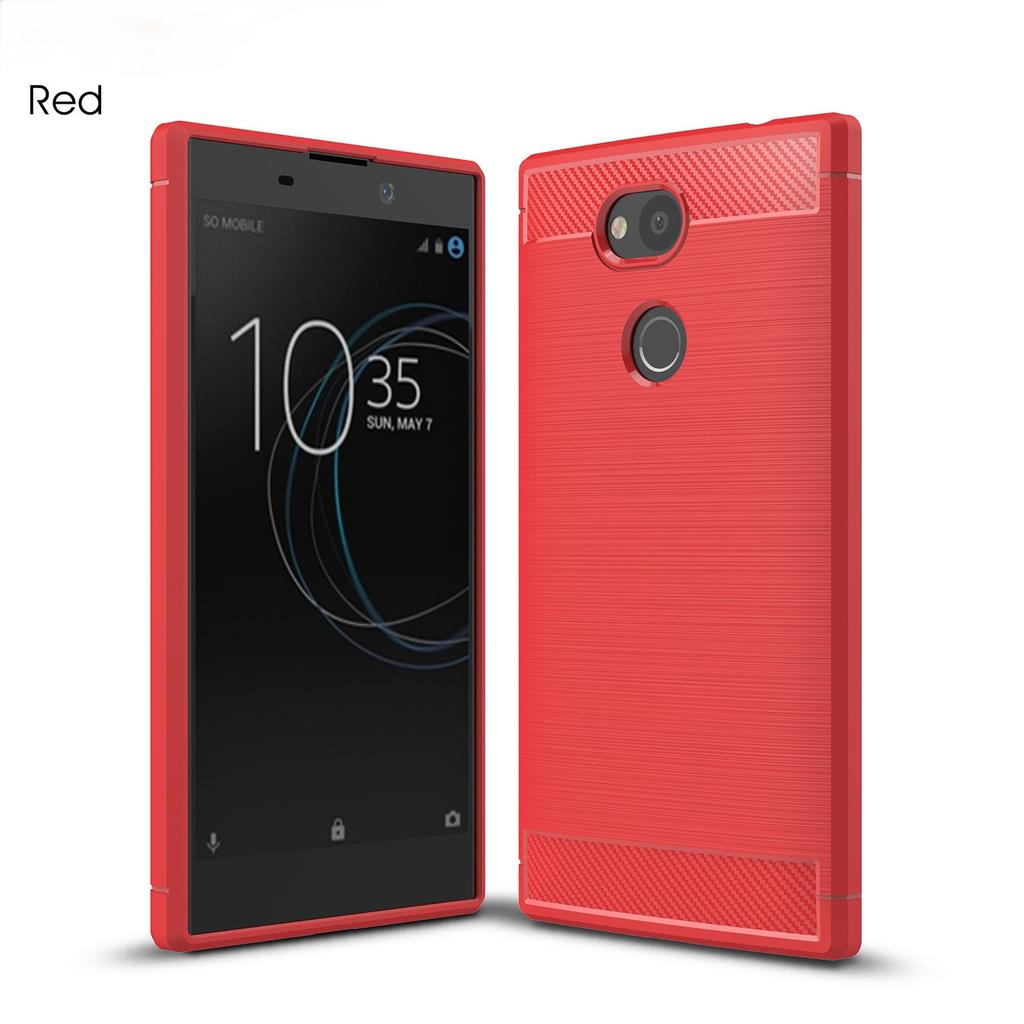 Чехол из углеродного волокна для Sony Xperia L3 L2 L1, мягкий противоударный чехол для Sony 1 5 10 XA1 XA2 Plus, ультра антидетонационный силиконовый чехол