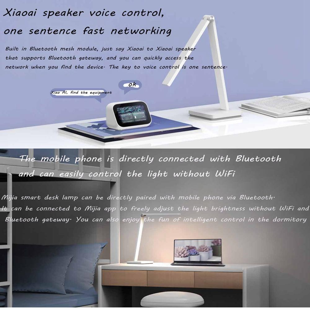 Xiaomi Умная настольная лампа Mijia Lite, интеллектуальная светодиодная настольная лампа Mi, защита глаз, 4000 К, 600 лм, настольный светильник с затемнением, ночное приложение Mihome