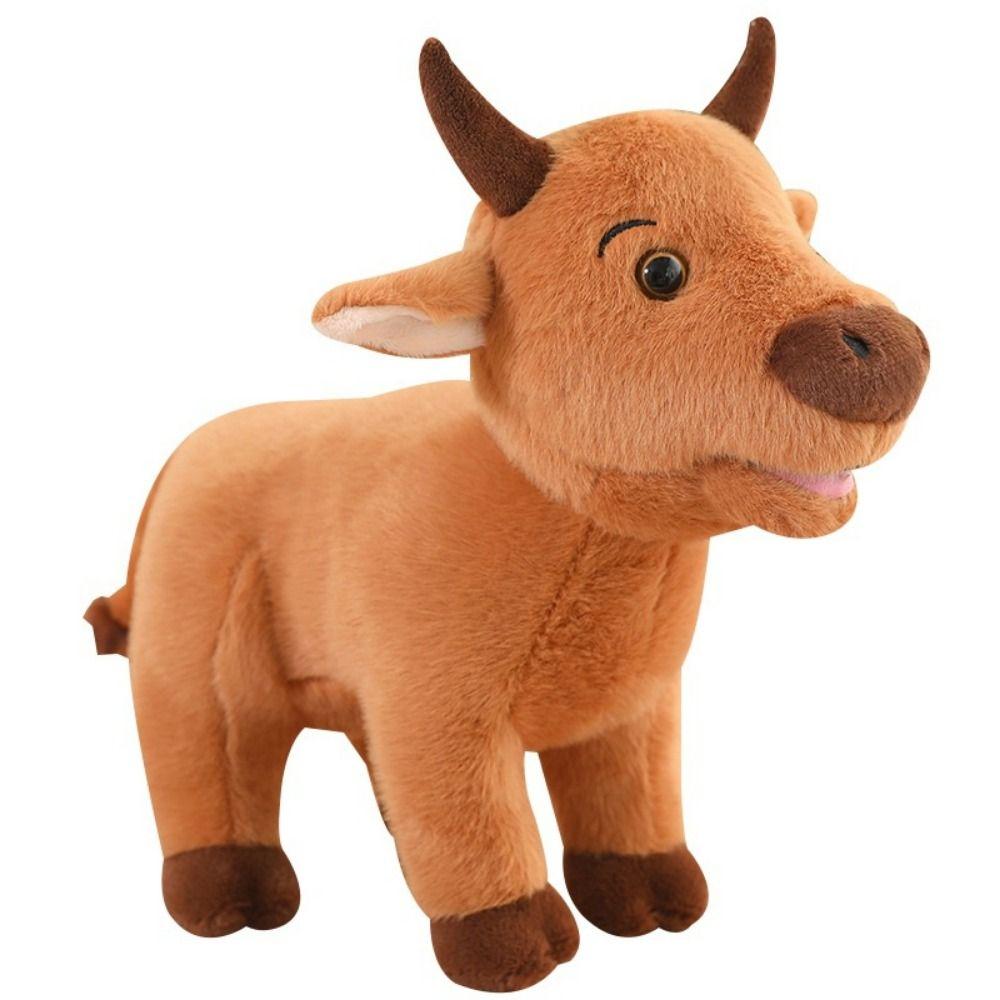 Stuffed Bull Scalper Bull Plush Toys ReaListic Ox Cattle Stuffed Dolls Christmas