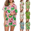 Women's Soft Two-piece Printed Pajama Set Short Sleeved Shorts Set Casual Clothing Set Pajamas