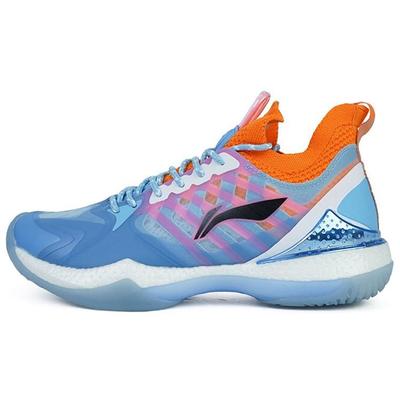 Бадминтонные кроссовки Li Ning Женские Низкие Синие/Оранжевые AYAQ014-2