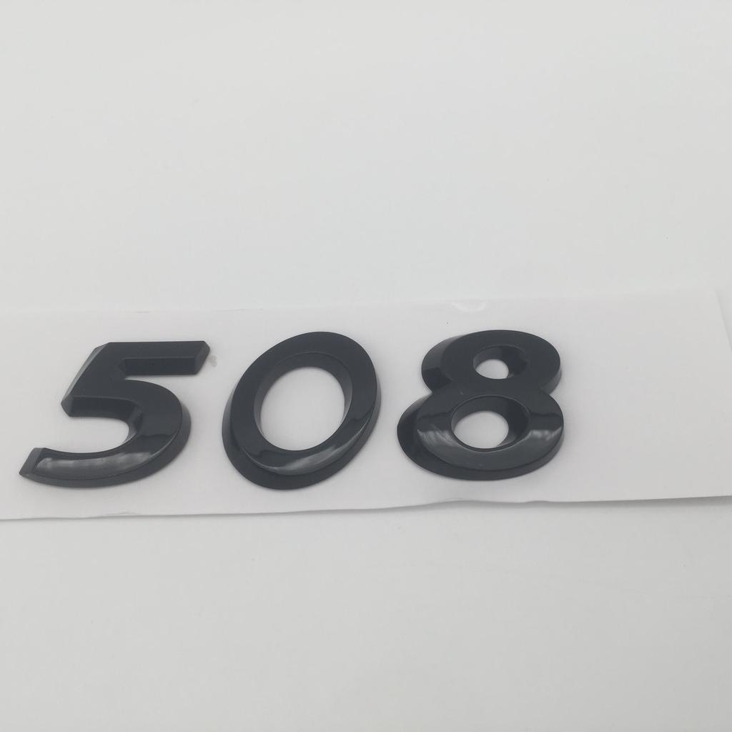 1pcs 3D ABS GT 206 207 208 301 307 308 408 508 car Letter Emblem Rear tail trunk Decals badge sticker Decal styling Accessories