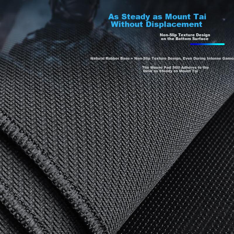 AOC Professional Gaming Mouse Pad Small 300x250x4mm Thickened Edge-Locked Grid Fiber Control Keyboard Computer Desk Mat G10S/93 Black
