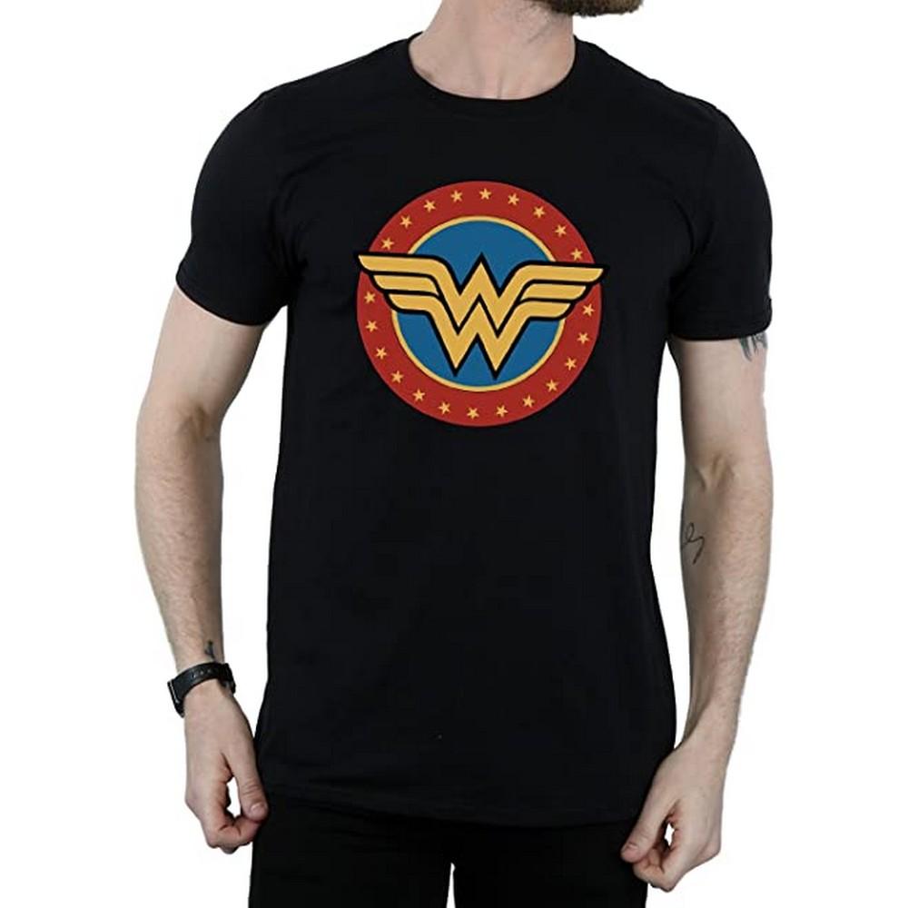 Wonder Woman Мужская хлопковая футболка с логотипом