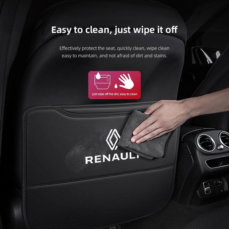 Car Seat Back Protection Anti-Kick Pad Rear Seat Storage Bag Key Chain For Renault Megane 2 3 4 Twingo Clio Talisman Captur t333