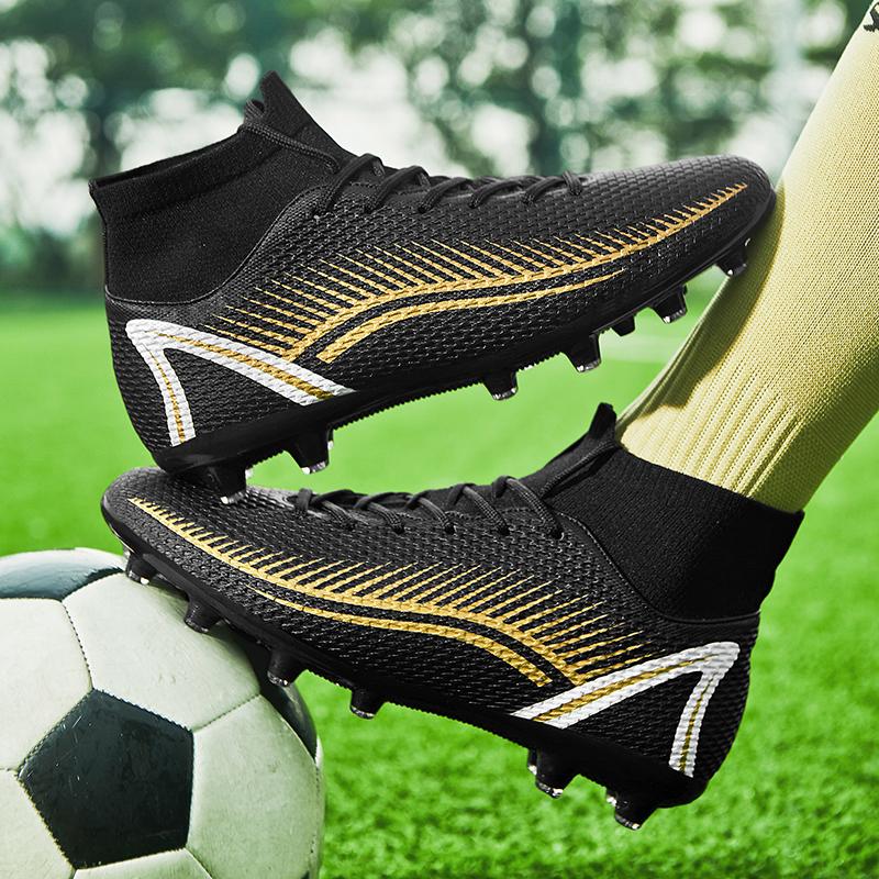 Men's Soccer Shoes FG/FG Non-Slip Turf Soccer Cleats Personalized Design Train Shoe High Top Sneakers Light Football Boots 35-47