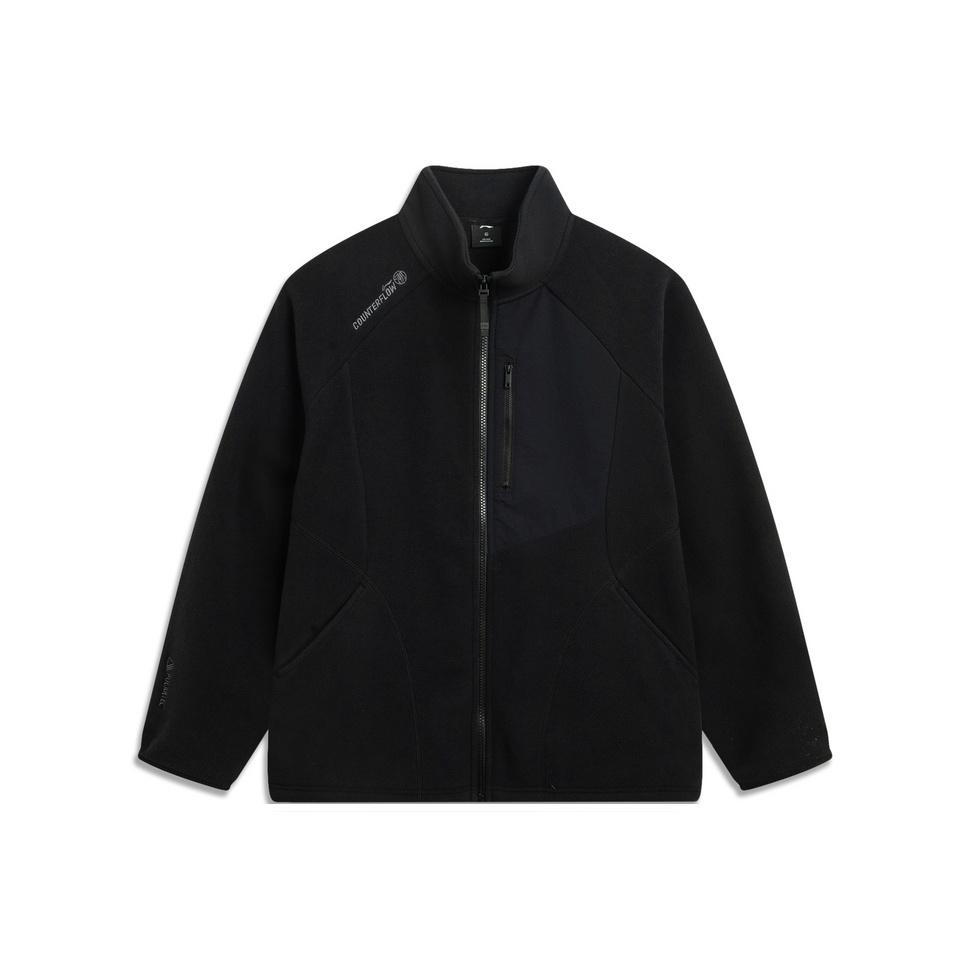 Li Ning Outdoor CF Флисовая Теплая Водоотталкивающая Свободная Куртка Кардиган Мужская верхняя одежда AWDV917-1