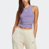 Adidas Originals Adicolor Essentials Ribbed Logo Tank Top Women Tops Magic-Light-Purple IB9112