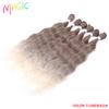 Magic Water Wave Hair Bundles Synthetic Hair Extensions Ombre Blonde Hair Weave Bundles 20" Loose Deep High Temperature Fiber