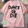 Футболка Dance or Die Мужской спортивный костюм Хлопок Повседневная спортивная одежда Круглый вырез Пуловер Короткий рукав Топы Дышащая Летняя уличная одежда
