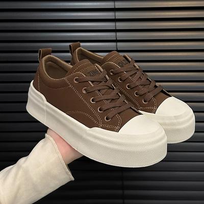 AJGS Женские кеды на толстой подошве, вулканизированные, с леопардовым принтом, низкие, для ходьбы, повседневные, на шнуровке, дышащие