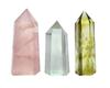 Mina Heal Natural Stone Healing Wand Set Clear and Ideal for and Chakra Strengthening - Three-Piece (Rose Quartz, Quartz, Citrine) - Purification,