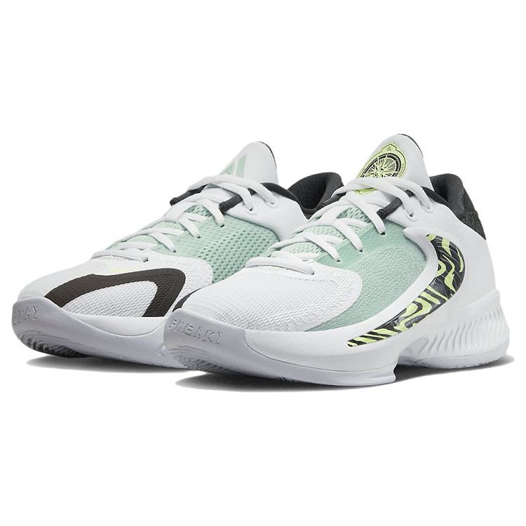 Nike Zoom Freak 4 EP Grecic Coastline Мужские кроссовки Белый Черный Barely-Volt DJ6148-100