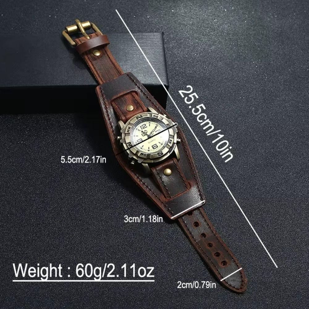 Cowhide Strap Leather Strap Watch Black Brown Watch Bracelet Fashion Cowhide Bracelet Watch Casual