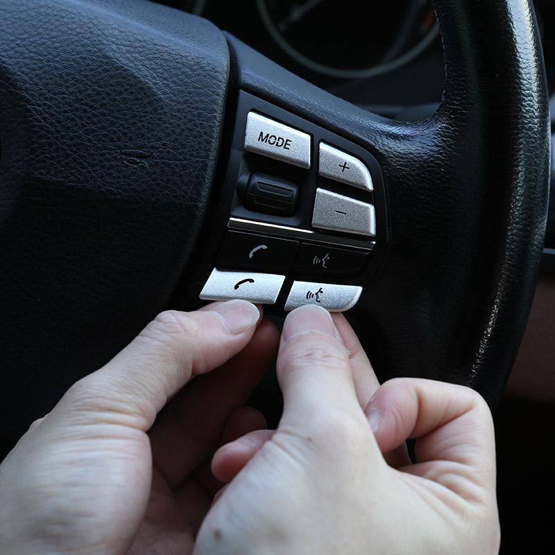 Для BMW 5 7 серии F10 F 11 F01 F04 5 серии GT 10-17, кнопки на руле автомобиля, украшение, рамка, наклейка, наклейка на автомобиль