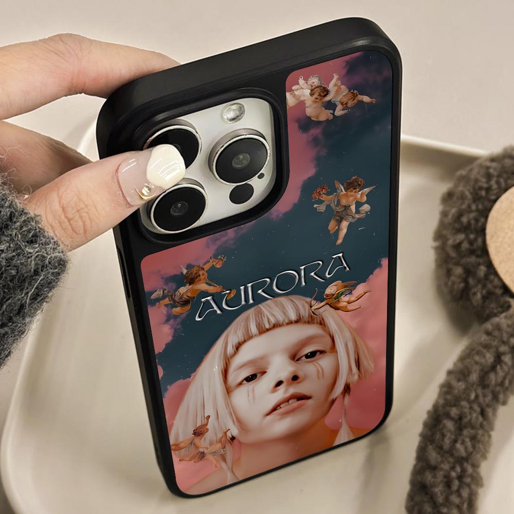 Aurora Aksnes Matte Surface Mobile Phone Case for iPhone 17 16 15 14 13 12 11 Air Pro Max Plus Colorful Cover