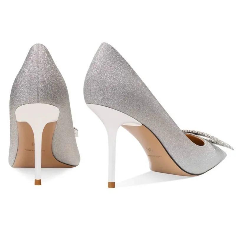 Свадебные туфли женские с заостренным ромбом и квадратной пряжкой темпераментные взрослые подарочные туфли одинарные свадебные туфли на высоком каблуке