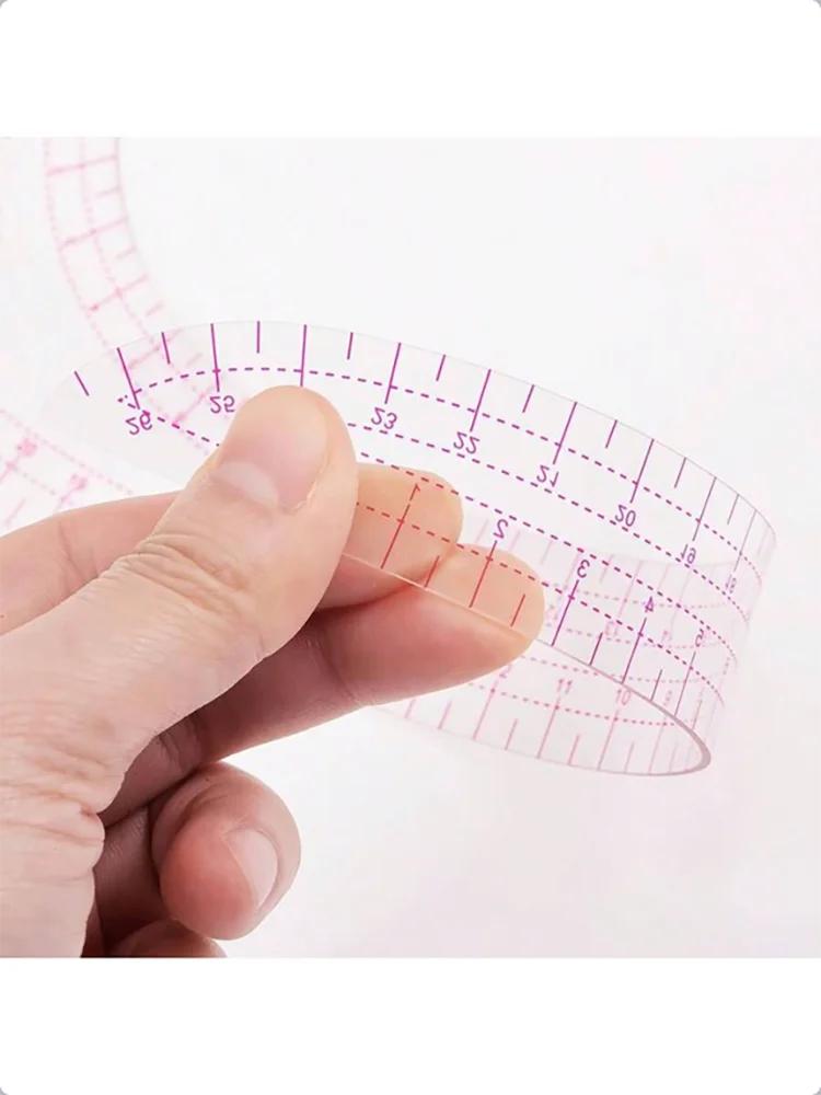 Empire Sewing Ruler and French Curve, Used for Pattern Making Drafting, Transparent Plastic Fashion Designer Ruler Pieces Assemb