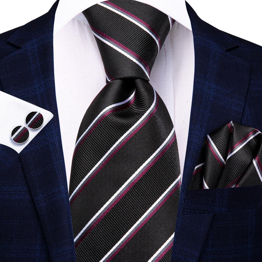 Hi-Tie Галстуки для мужчин, комплекты шелковых галстуков, нагрудные квадратные запонки, свадебные, деловые, мужские наборы галстуков для деловых вечеринок