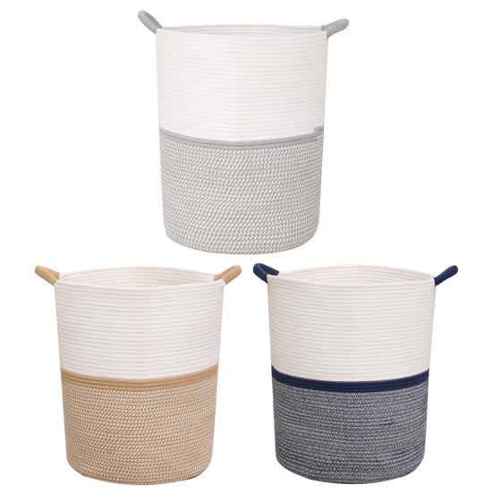 Корзина для хранения с удобной переноской, большой вместимостью для белья, большими открывающимися ручками, корзина для домашней одежды