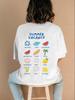 Summer Vocation Print Tshirts Women Summer Casual Loose Short Sleeve Tees Hipster Cute Aesthetic Astrology Tops