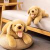 Labrador Retriever Puppy Doll Simulation Golden Retriever Puppy Soft Bed Pillow Toy for Children