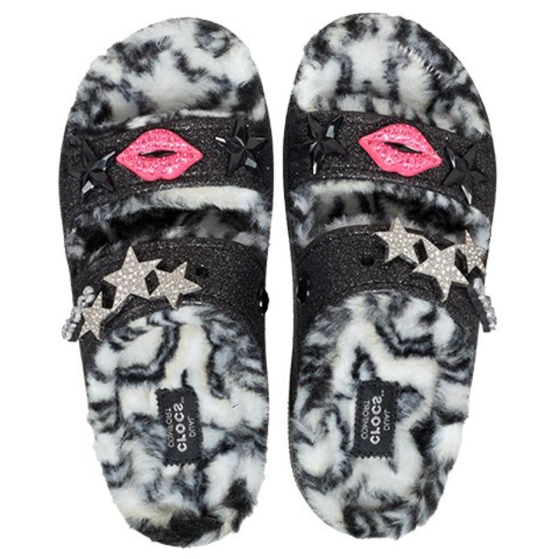 Crocs Классические блестящие сандалии Cozzzy Disco 'Черные' женские