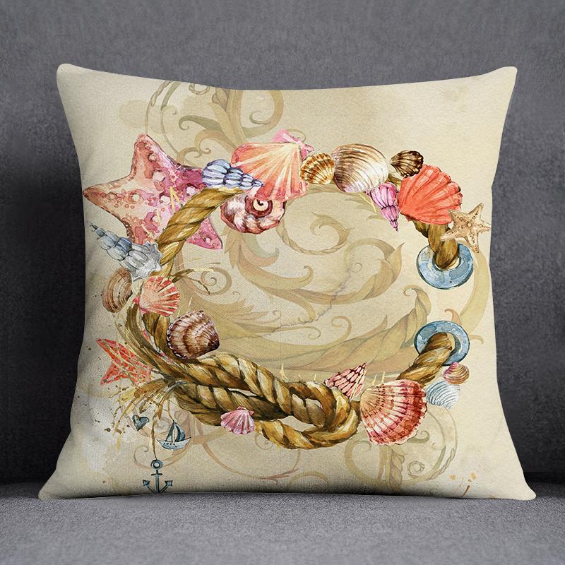 Наволочка с изображением морского животного и русалки, украшение для дома, квадратная наволочка, украшение для дома и офиса, наволочка